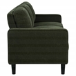 Coaster Ruth Transitional Upholstered Fabric Track Arm Sofa in Matcha Green