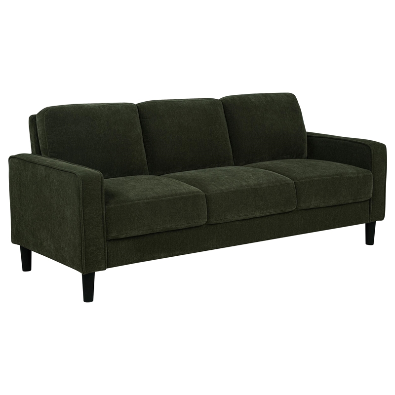 Coaster Ruth Transitional Upholstered Fabric Track Arm Sofa in Matcha Green