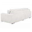 Coaster Jacana Channel Tufted Fabric Dual Power Chaise Sofa in Ivory White