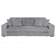 Coaster Jacana Channel Tufted Fabric Dual Power Chaise Sofa in Gray