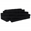 Coaster Jacana Channel Tufted Fabric Dual Power Chaise Sofa in Black