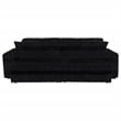 Coaster Jacana Channel Tufted Fabric Dual Power Chaise Sofa in Black