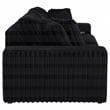 Coaster Jacana Channel Tufted Fabric Dual Power Chaise Sofa in Black