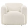 Coaster Dorset Contemporary Upholstered Fabric Track Arm Accent Chair in White
