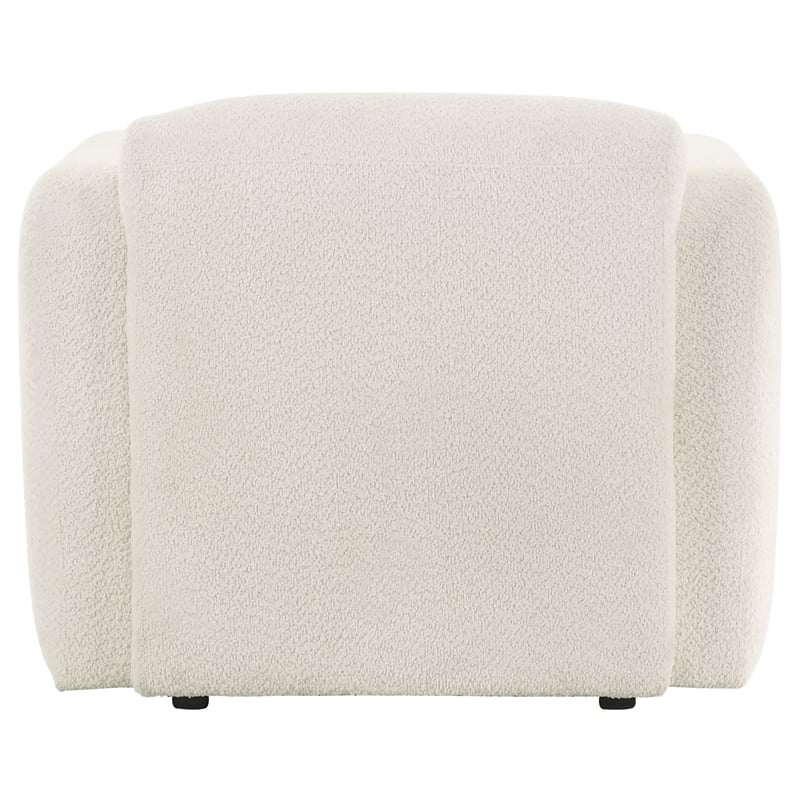 Coaster Dorset Contemporary Upholstered Fabric Track Arm Accent Chair in White