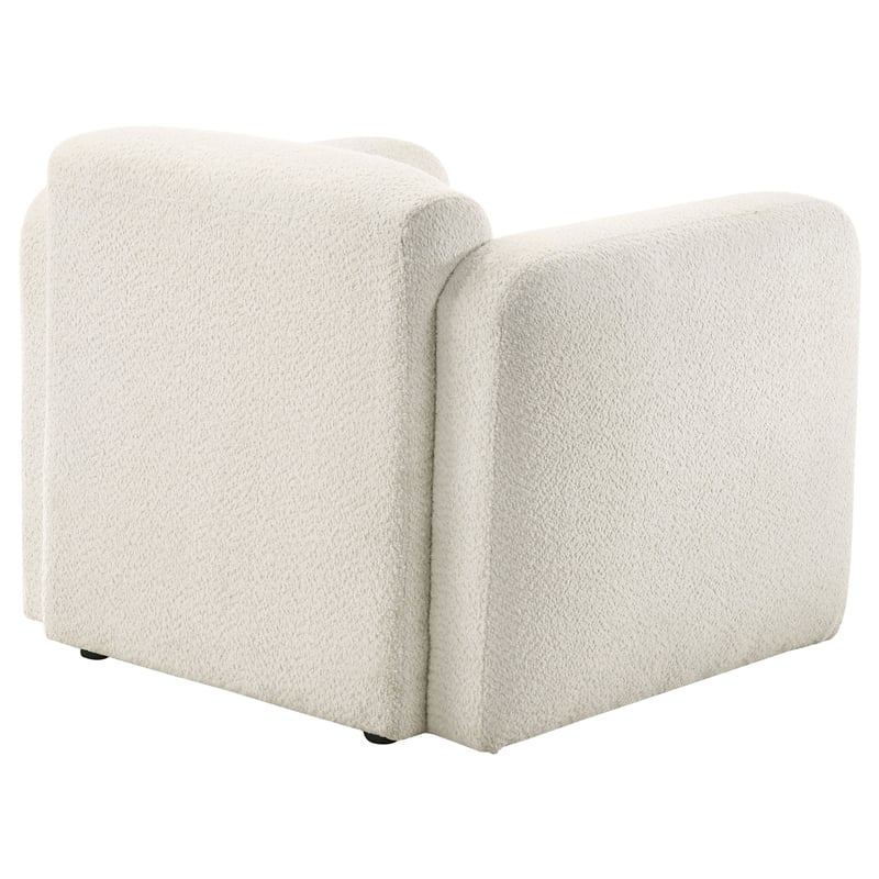 Coaster Dorset Contemporary Upholstered Fabric Track Arm Accent Chair in White