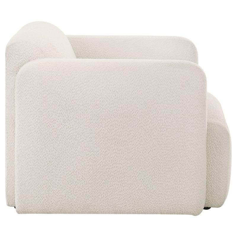 Coaster Dorset Contemporary Upholstered Fabric Track Arm Accent Chair in White