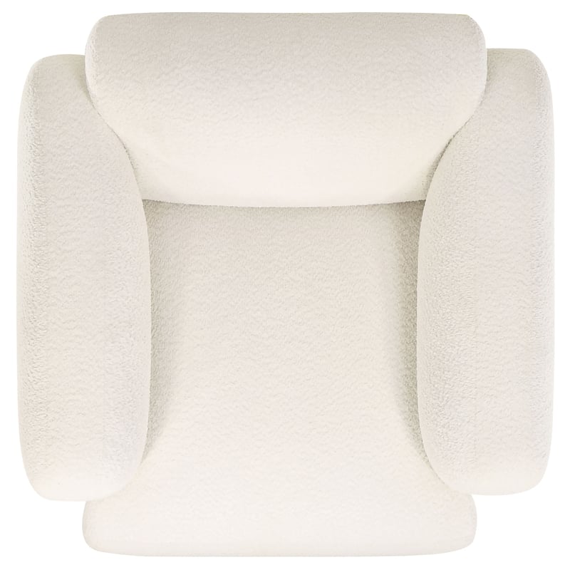 Coaster Dorset Contemporary Upholstered Fabric Track Arm Accent Chair in White