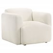 Coaster Dorset Contemporary Upholstered Fabric Track Arm Accent Chair in White