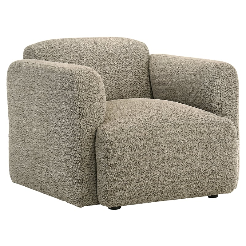 Coaster Dorset Contemporary Upholstered Fabric Track Arm Accent Chair in Brown