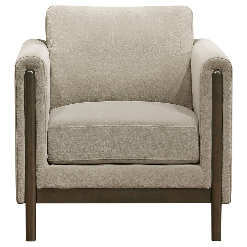 Coaster Islington Transitional Fabric Panel Arm Accent Chair in Taupe