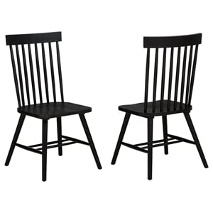 Coaster Andrews 18&quot Spindle Back Wood Dining Side Chair in Black