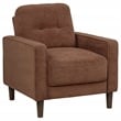 Coaster Bowen II Transitional Tufted Fabric Track Arm Accent Chair in Rust