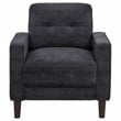 Coaster Bowen II Transitional Tufted Fabric Track Arm Accent Chair in Steel Gray