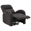 Coaster Grant Transitional Fabric Power Recliner Chair in Charcoal Gray