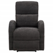 Coaster Grant Transitional Fabric Power Recliner Chair in Charcoal Gray