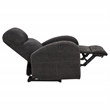 Coaster Grant Transitional Fabric Power Recliner Chair in Charcoal Gray