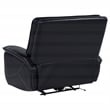 Coaster Hewitt Transitional Tufted Leather Dual Power Recliner Chair in Black