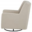 Coaster Sorrel Transitional Upholstered Fabric Swivel Glider Arm Chair in Latte
