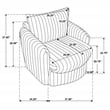 Coaster Sarco Transitional Corduroy Fabric Swivel Accent Arm Chair in Ivory