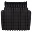 Coaster Sarco Transitional Corduroy Fabric Swivel Accent Arm Chair in Black