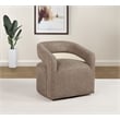 Coaster Westhill Contemporary Fabric Swivel Accent Chair in Rocky Road Brown