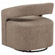 Coaster Westhill Contemporary Fabric Swivel Accent Chair in Rocky Road Brown