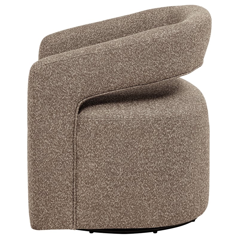 Coaster Westhill Contemporary Fabric Swivel Accent Chair in Rocky Road Brown