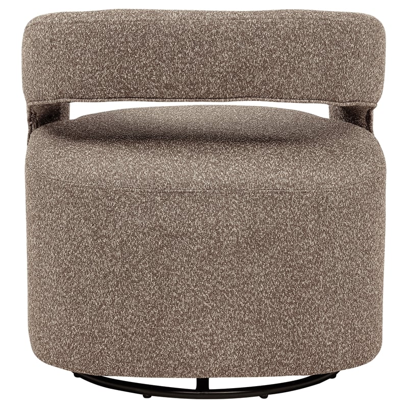 Coaster Westhill Contemporary Fabric Swivel Accent Chair in Rocky Road Brown