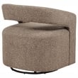 Coaster Westhill Contemporary Fabric Swivel Accent Chair in Rocky Road Brown