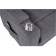 Coaster Louie Transitional Chenille Power Lift Massage Chair in Dark Gray