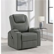 Coaster Armstrong Transitional Faux Leather Power Lift Massage Recliner in Gray