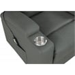 Coaster Armstrong Transitional Faux Leather Power Lift Massage Recliner in Gray