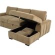 Coaster Pastrana Fabric Sleeper Sectional Sofa RAF Chaise in Camel Brown