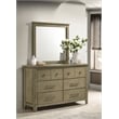 Coaster Hazlewood 6-drawer Wood Bedroom Dresser with Mirror in Oak Brown