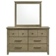 Coaster Hazlewood 6-drawer Wood Bedroom Dresser with Mirror in Oak Brown