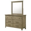 Coaster Hazlewood 6-drawer Wood Bedroom Dresser with Mirror in Oak Brown