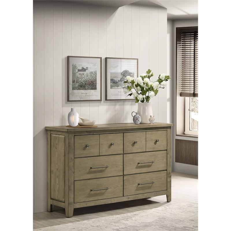 Coaster Hazlewood 6-drawer Wood Bedroom Dresser Cabinet in Vineyard Oak Brown
