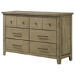 Coaster Hazlewood 6-drawer Wood Bedroom Dresser Cabinet in Vineyard Oak Brown