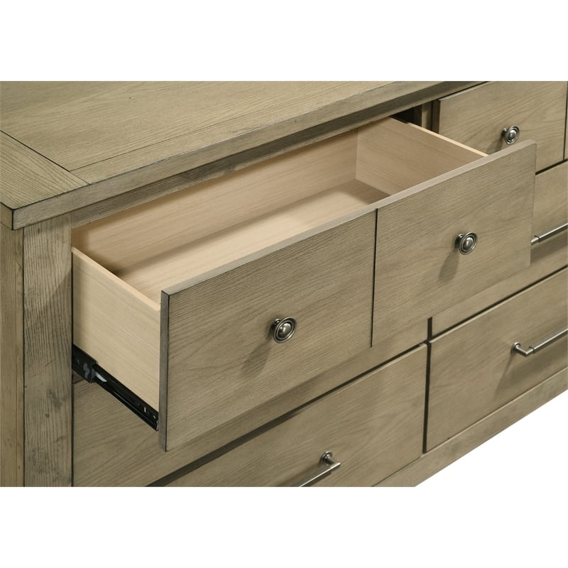 Coaster Hazlewood 6-drawer Wood Bedroom Dresser Cabinet in Vineyard Oak Brown