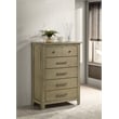 Coaster Hazlewood 5-drawer Rustic Wood Bedroom Chest in Vineyard Oak Brown