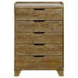 Coaster Henderson 5-drawer Rustic Wood Bedroom Chest in Medium Oak Brown