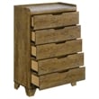 Coaster Henderson 5-drawer Rustic Wood Bedroom Chest in Medium Oak Brown