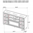Coaster Lorient 8-drawer Wood LED Bedroom Flame Box Dresser in Ivory/Camel