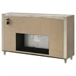 Coaster Lorient 8-drawer Wood LED Bedroom Flame Box Dresser in Ivory/Camel