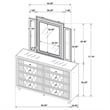 Coaster Lorient 8-drawer Traditional Wood LED Dresser with Mirror in Ivory/Camel