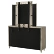 Coaster Lorient 8-drawer Traditional Wood LED Dresser with Mirror in Ivory/Camel
