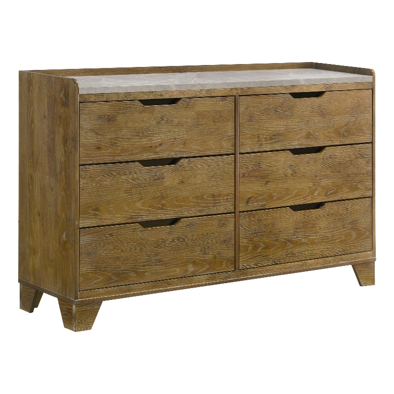 Coaster Henderson 6-drawer Wood Bedroom Dresser Cabinet in Medium Oak Brown