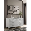 Coaster Cassia 6-drawer Wood Bedroom Dresser Cabinet in White High Gloss