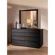 Coaster Leandro 8-drawer Wood Bedroom Dresser with Mirror in Burnished Black